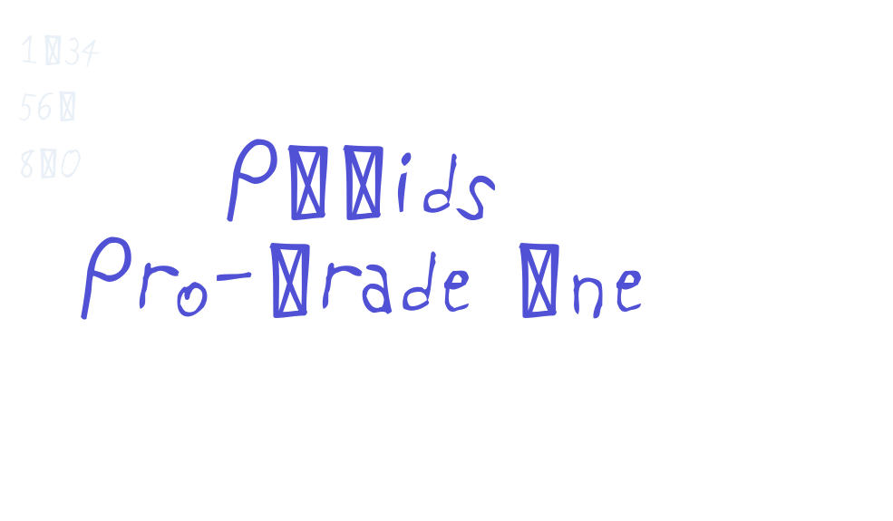 PFKids Pro-Grade One-font-download