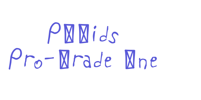 PFKids Pro-Grade One Font