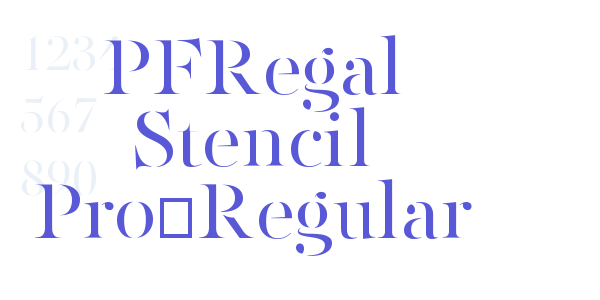 PFRegal Stencil Pro-Regular font