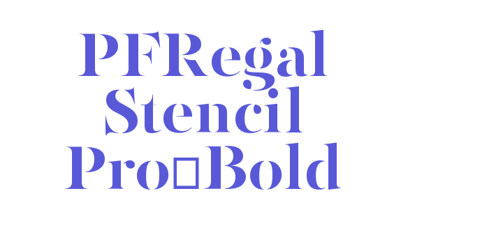 PFRegal Stencil Pro-Bold Font Download