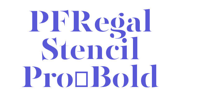 PFRegal Stencil Pro-Bold Font