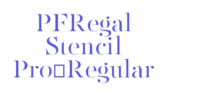 PFRegal Stencil Pro-Regular Font Download