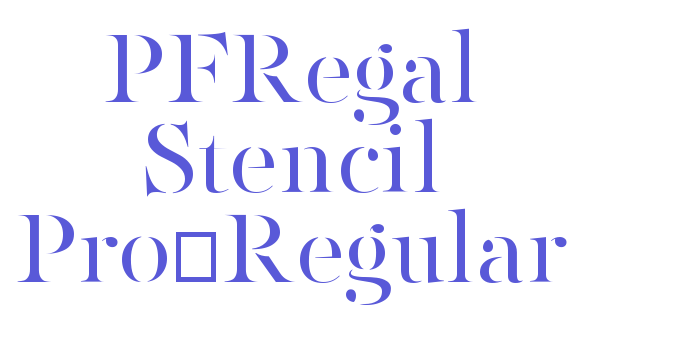 PFRegal Stencil Pro-Regular Font