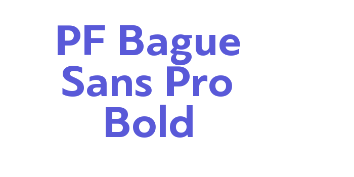 PF Bague Sans Pro Bold Font Download