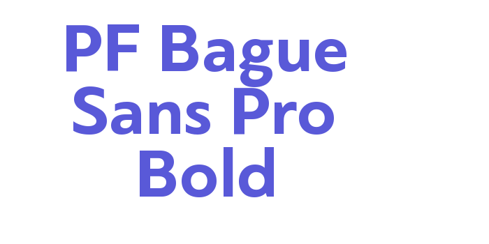 PF Bague Sans Pro Bold Font