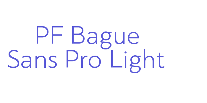 PF Bague Sans Pro Light Font Download