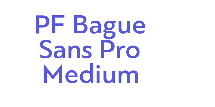 PF Bague Sans Pro Medium Font Download