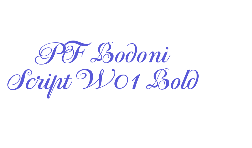 PF Bodoni Script W01 Bold Font Download