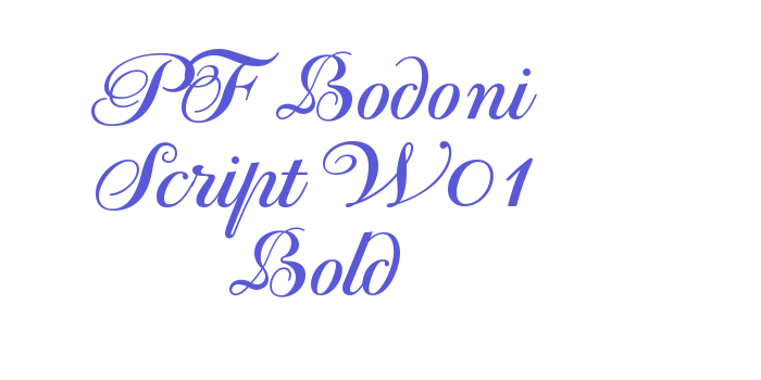 PF Bodoni Script W01 Bold Font Download