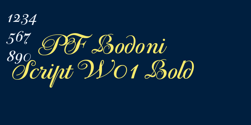 PF Bodoni Script W01 Bold