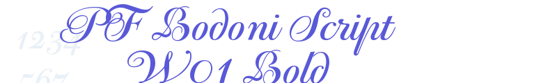 PF Bodoni Script W01 Bold font