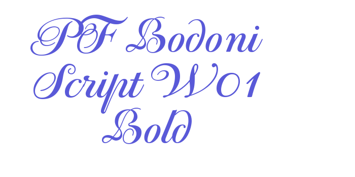 PF Bodoni Script W01 Bold Font