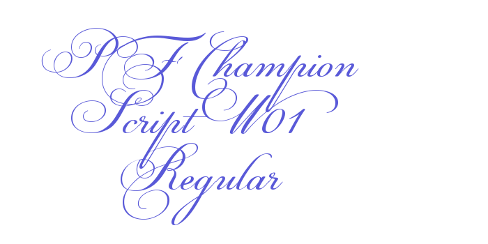 PF Champion Script W01 Regular Font Download