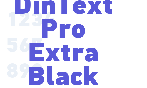 PF DinText Pro Extra Black Regular Font Download