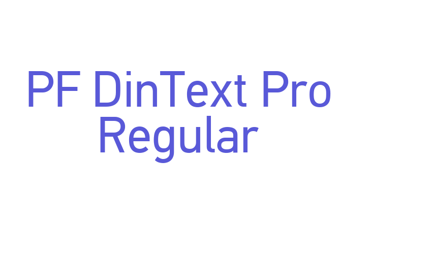 PF DinText Pro Regular Font