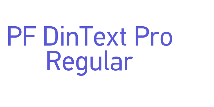 PF DinText Pro Regular Font Download