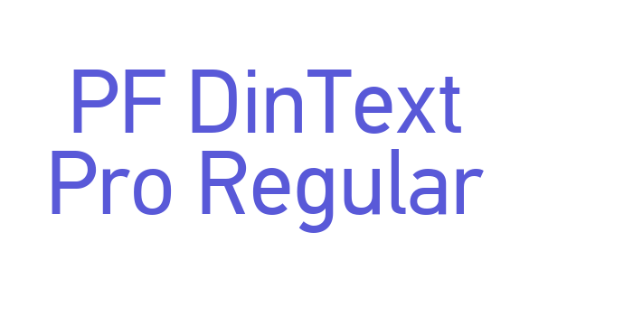 PF DinText Pro Regular Font