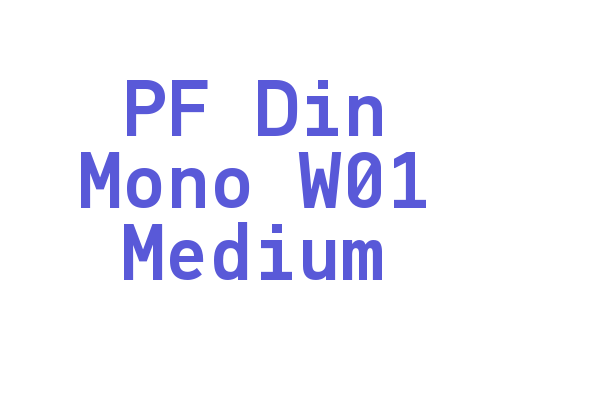 PF Din Mono W01 Medium Font