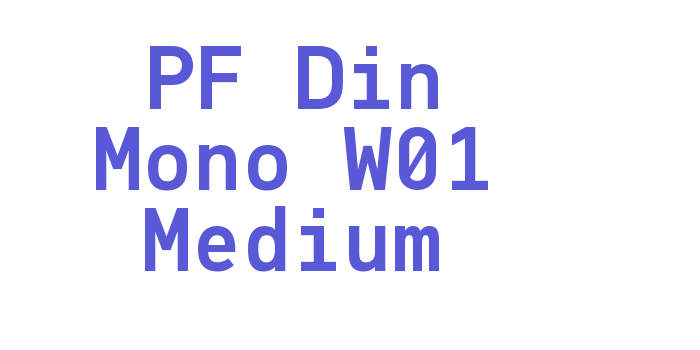 PF Din Mono W01 Medium Font Download