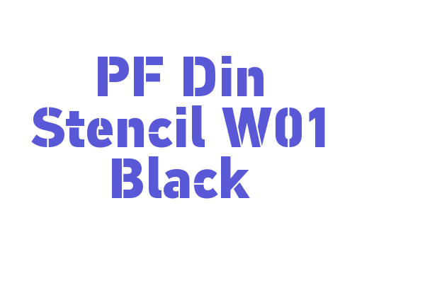 PF Din Stencil W01 Black Font