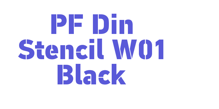 Download PF Din Stencil W01 Black Font