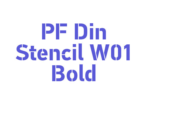 PF Din Stencil W01 Bold Font