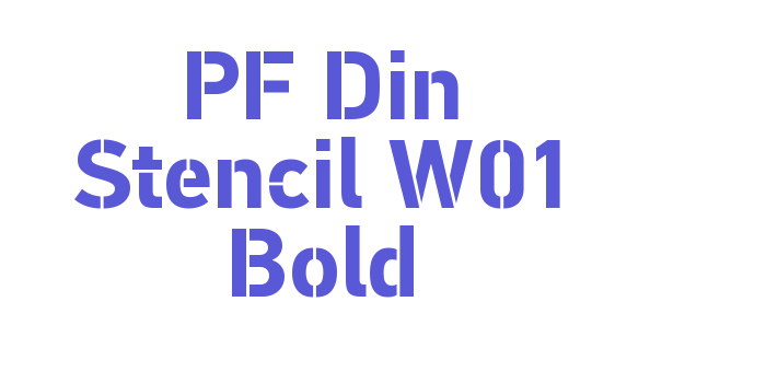 Download PF Din Stencil W01 Bold Font