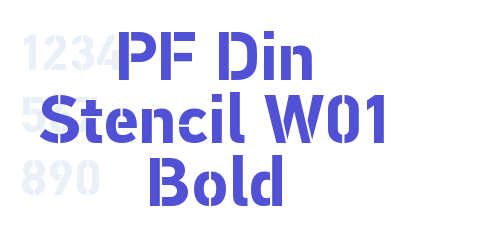 PF Din Stencil W01 Bold