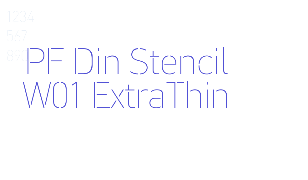 PF Din Stencil W01 ExtraThin-font-download