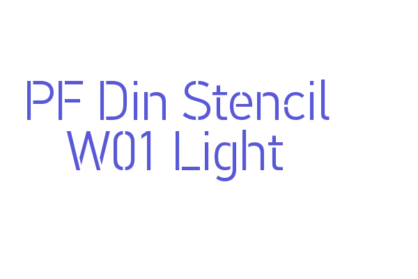 PF Din Stencil W01 Light Font