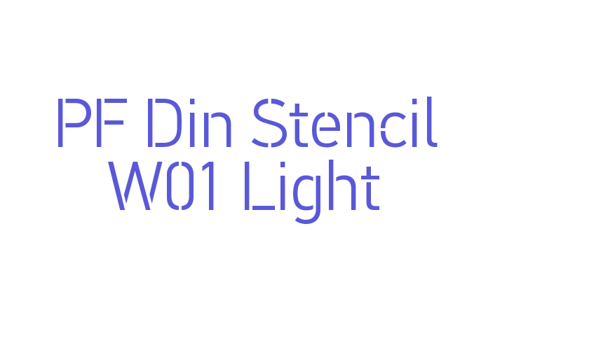 PF Din Stencil W01 Light Font Download