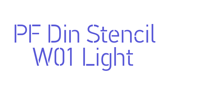 PF Din Stencil W01 Light Font Download