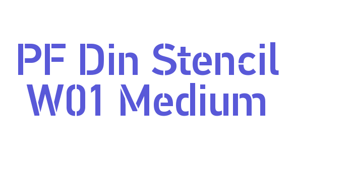 PF Din Stencil W01 Medium Font Download