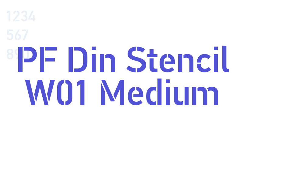 PF Din Stencil W01 Medium-font-download