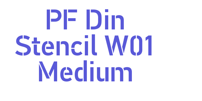 PF Din Stencil W01 Medium Font