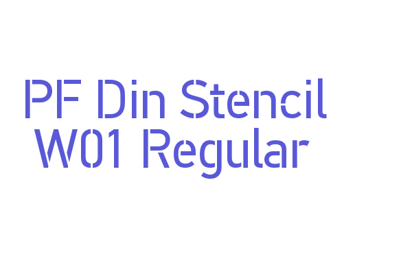 PF Din Stencil W01 Regular Font