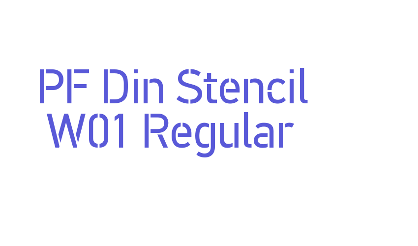 PF Din Stencil W01 Regular Font Download