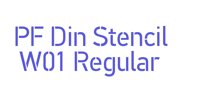 PF Din Stencil W01 Regular Font Download