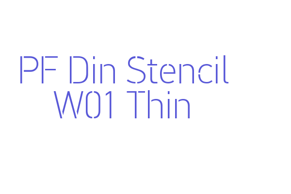 PF Din Stencil W01 Thin Font