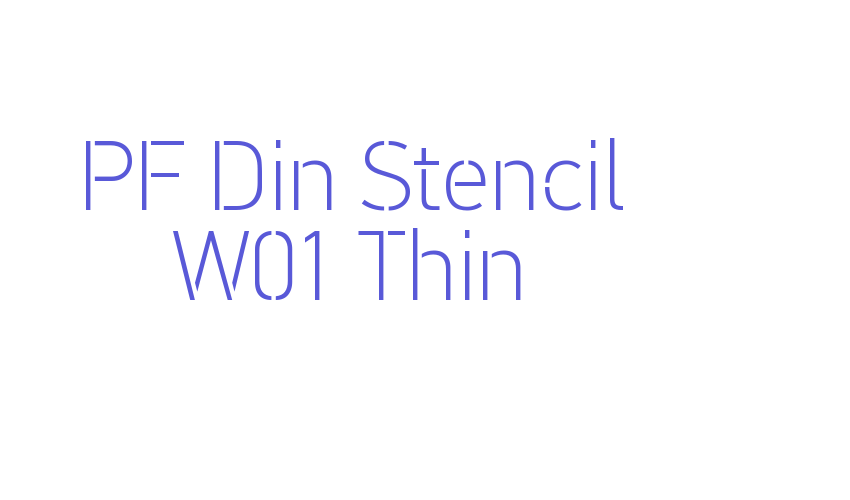 PF Din Stencil W01 Thin Font Download