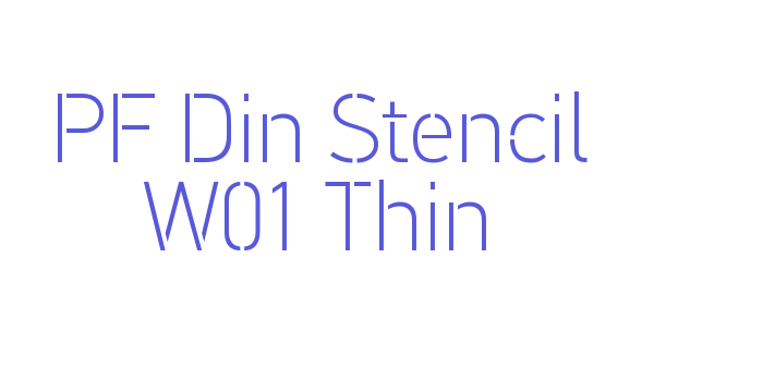 PF Din Stencil W01 Thin Font Download