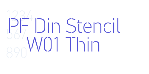 PF Din Stencil W01 Thin-font-download