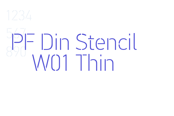PF Din Stencil W01 Thin