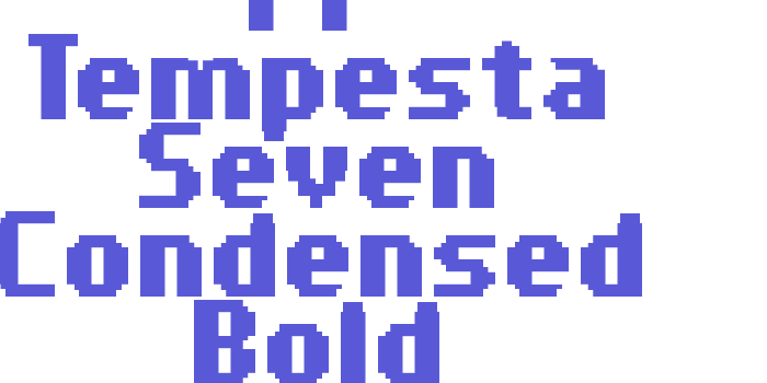 PF Tempesta Seven Condensed Bold Font Download