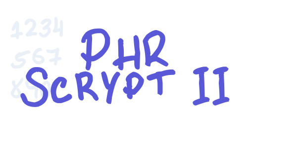 PHR Scrypt II font free