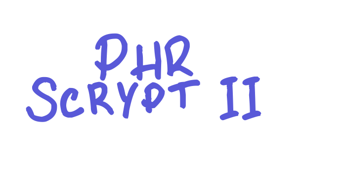 PHR Scrypt II Font Download