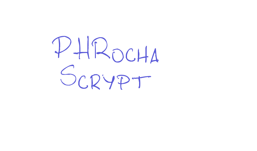 PHRocha Scrypt Font