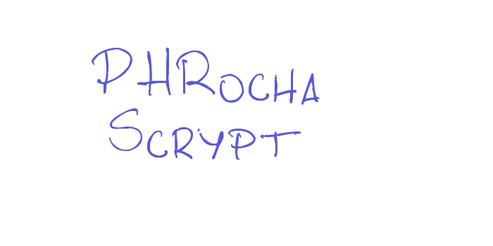 PHRocha Scrypt Font Download