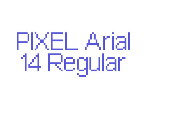 PIXEL Arial 14 Regular Font