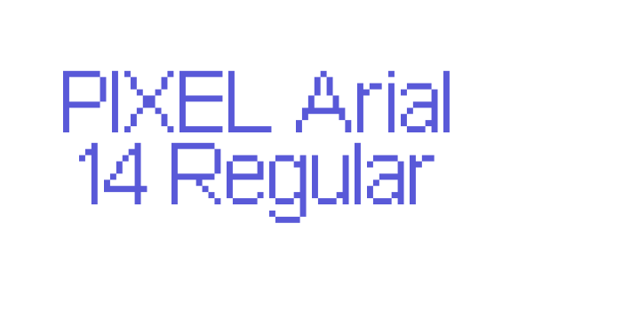 PIXEL Arial 14 Regular Font Download